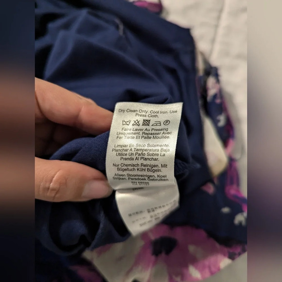 DKNY Women's Floral Print Goddet-Trim Midi Dress Size 12 - Picture 10 of 13